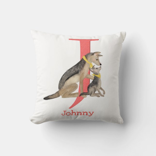 Animal ABC J é para almofada de casaco (Frente)