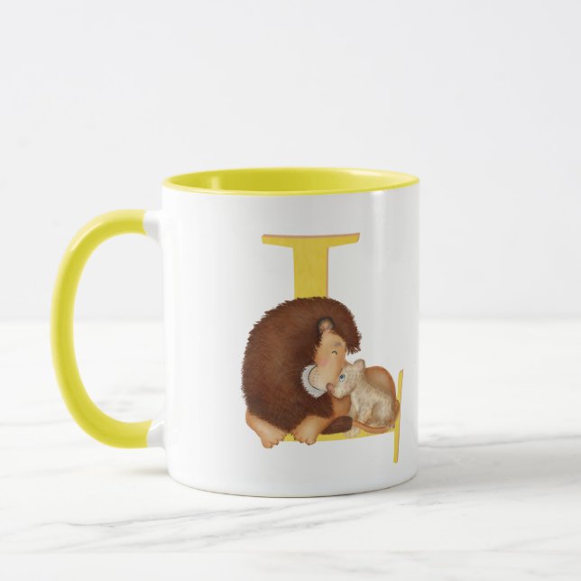 Animal ABC L é para caneca de leão (Esquerda)
