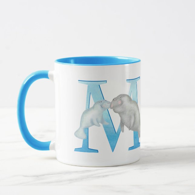 Animal ABC M é para caneca de manate (Esquerda)