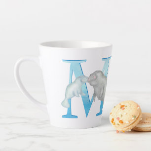 Animal ABC M é para caneca tardia manateada