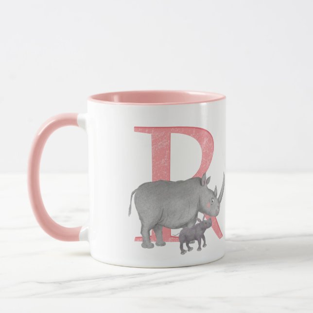 Animal ABC R é para a caneca de rinoceronte (Esquerda)