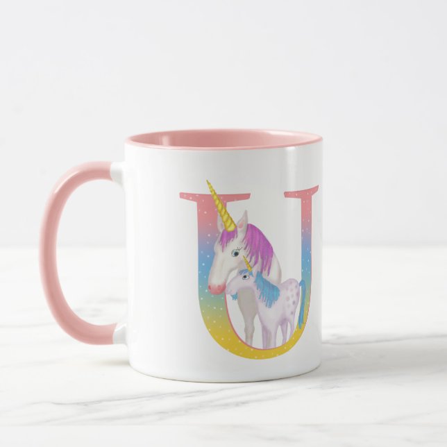 Animal ABC U é para caneca unicórnio (Esquerda)