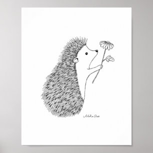 Animal bonito da floresta do poster do desenho da
