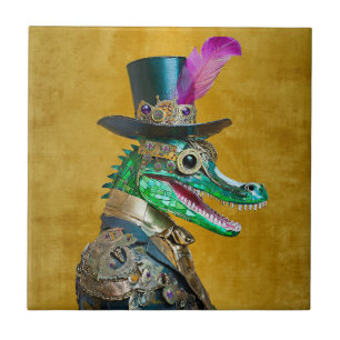 Animal de festa Steampunk do Mardi Gras Jacaré