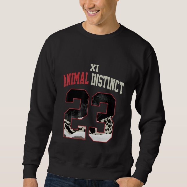 Animal Instinct 11s Sneaker Match Camisetas Número (Frente)