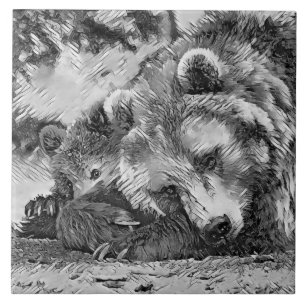 AnimalArtBW_Bear_002