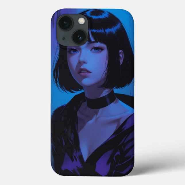 Anime Estético Escuro Elegante - Arte Brilhante Az (Verso)