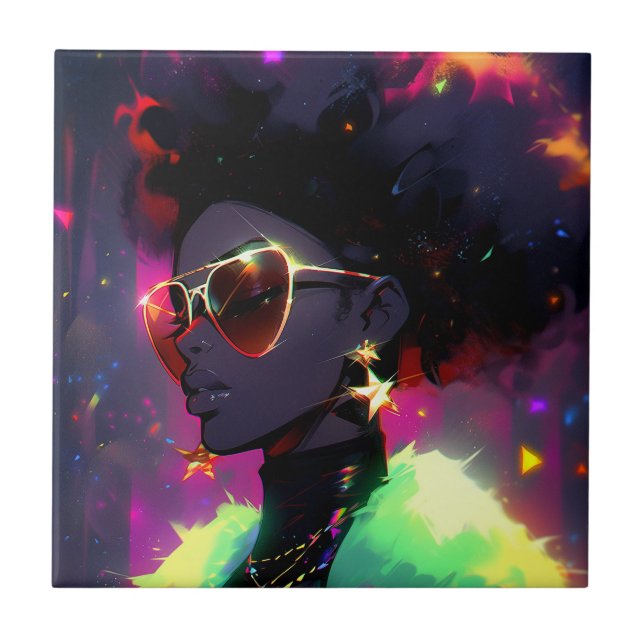 Anime Girl African American Art (Frente)