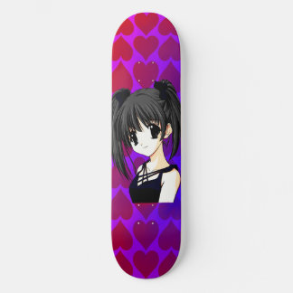 Anime Girl Hearts Skateboard
