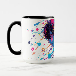 Anime Graffiti Chaos — Color Splash Caneca | Arte 