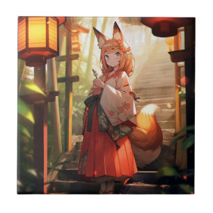 Anime Kitsune Girl Cute Fox Fantasy Art