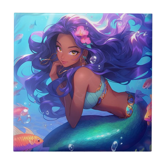 Anime Mermaid Girl Fantasy Art (Frente)