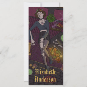 Anime Witt Black Pink Girl Bookmark