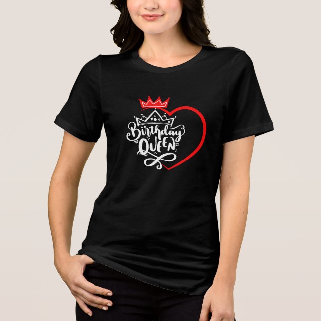 aniversariante Rainha - camiseta de aniversário (Frente)