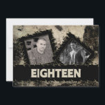 ANIVERSÁRIO 18º CONVITE - GRUNGE - DUAS FOTOS<br><div class="desc">É PARA AQUELE CARA LEGAL QUE ACONTECE A SEMPRE FAZER TUDO NA BORDA... GRUNGE PROJETADO COM DOIS INSERTIVOS DE SUA DICA FAVORITA DE FOTOS: SE VOCÊ TIVER FOTOS DE COR MUDANDO-AS PARA PRETO E BRANCO PARA DAR-LHE UM EFEITO MAIS GRAU</div>