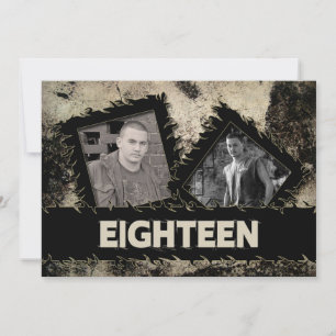 ANIVERSÁRIO 18.º CONVITE - GRUNGE - DUAS FOTOS