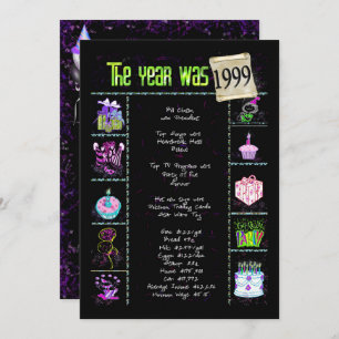 Aniversário Ano 1999 Convite