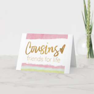 ANIVERSÁRIO: CARTÃO "COUSIN" E "MELHOR AMIGO"