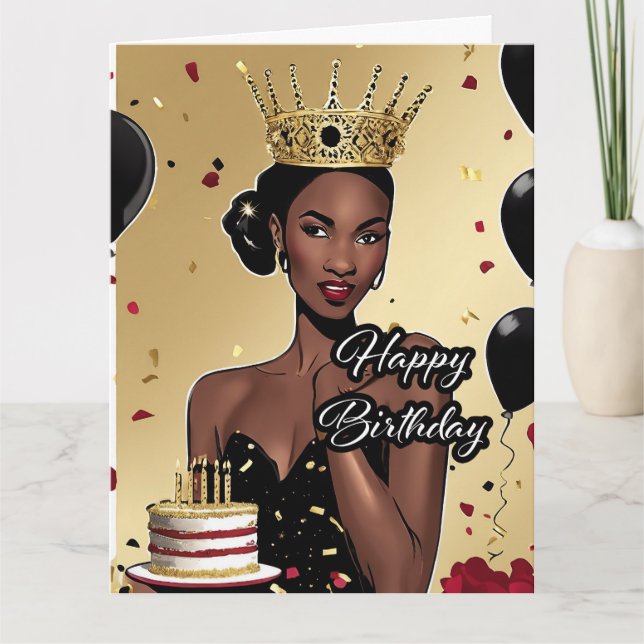 Aniversário - Cartão de Saudação Dobrado (Frente)