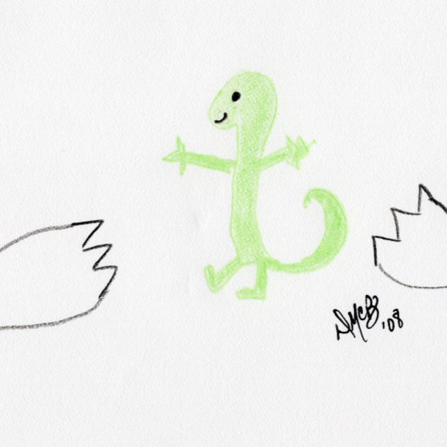 Aniversário - Cartão Feliz Dia do Chapéu (lagarto) (Criador carregado)