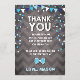 Aniversário Cartões de agradecimentos Um Marinho B