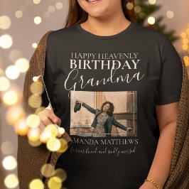 Aniversário Celestial Vovó | Camiseta Memorial com