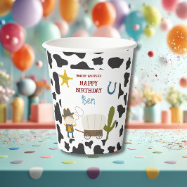 Aniversário Cowboy com Impressão de Vaca Fofa