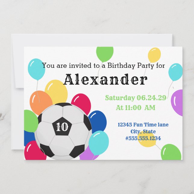 Aniversário da festa Colorida Bola de Futebol do B (Frente)
