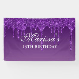 Aniversário da Glitter de Derramamento Roxo Person
