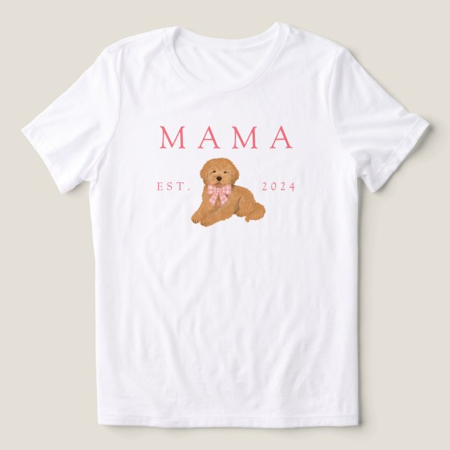 Aniversário da Pink Mama Golden Doodle (Design frontal)