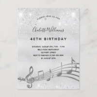 Aniversário da prata nota 40º convite