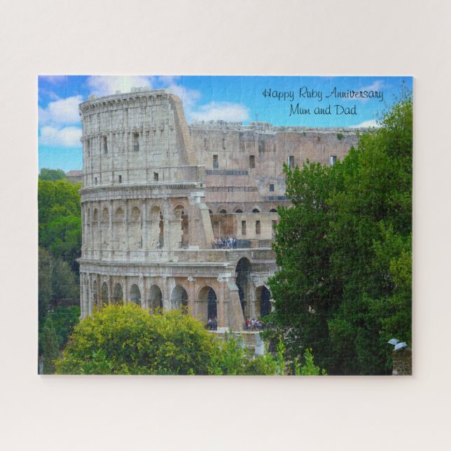 Aniversário da Ruby. Quebra-cabeça de serra (Horizontal)