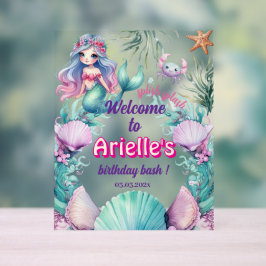 Aniversário da Sereia Roxa Glitter