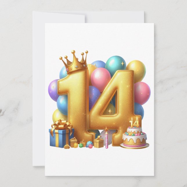 Aniversário de 14 anos de ouro (Frente)