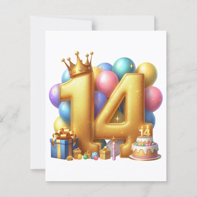 Aniversário de 14 anos de ouro (Frente)