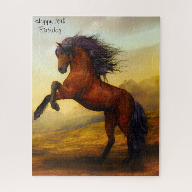 Aniversário de 16 anos. Quebra-cabeça de serra (Vertical)