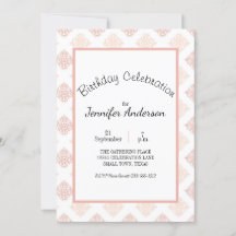 Aniversário de 16 anos Sweet Peach Blush Damask