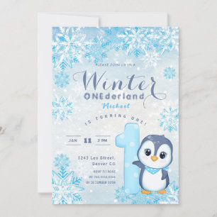 Aniversário de 1 ano do Menino Flocos de Neve Inve
