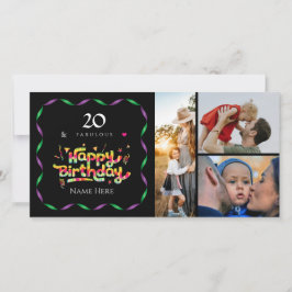 Aniversário de 20 para Alguém Foto Personalizada F