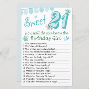 aniversário de 21 anos, como você sabe o aniversár