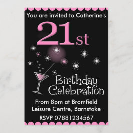 aniversário de 21 anos Convite de festas - Vidro C