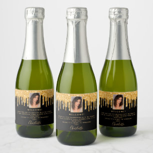 Aniversário de 21 anos de boas-vindas - ouro brilh