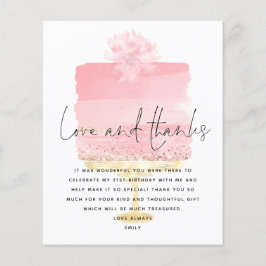 Aniversário de 21 anos de Script de Bake Rosa De O