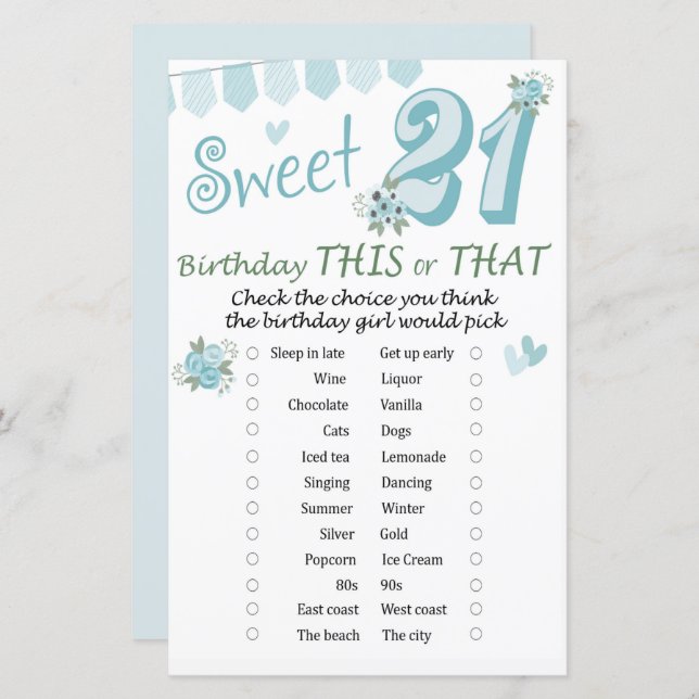 aniversário de 21 anos deste ou daquele jogo (Frente/Verso)