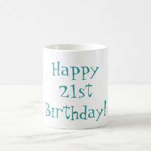 Aniversário de 21 anos feliz! Caneca