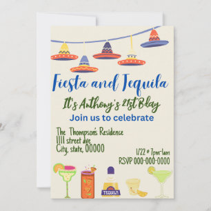 Aniversário de 21 anos Feliz Convite Personalizáve