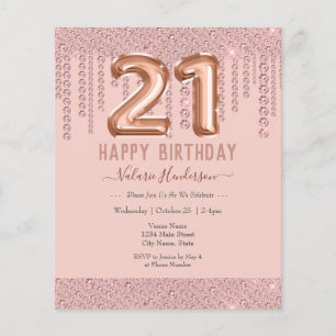 Aniversário de 21 anos Feliz de Disco de Diamante 