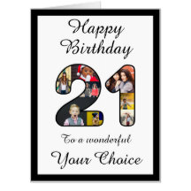 aniversário de 21 anos Happy 21 Photo Text Modelo 