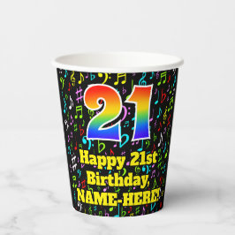 Aniversário de 21 anos: Padrão de Notas Musicais D
