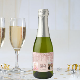 aniversário de 21 anos personalizado rosa de foto